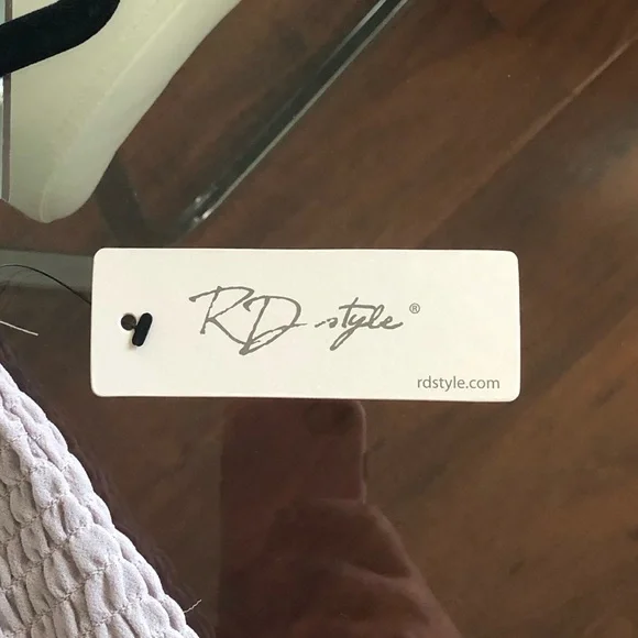 RD STYLE Smocked Tiered Mini Skirt Violet Ice Large - Picture 7 of 7